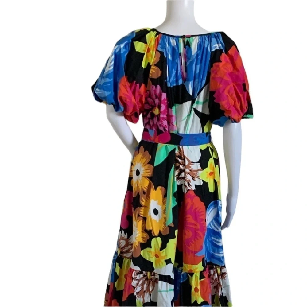 Christopher John Rogers Multicolor Floral Puff Dre - Picture 6 of 10